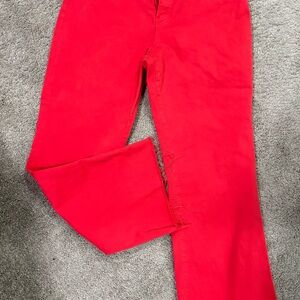 KUT From The Kloth Kelsey Ankle Flare for Spring Strawberry Red Size 12